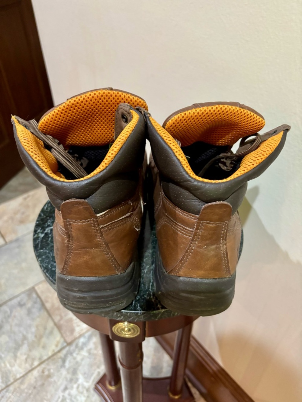 Timberland PRO Men’s Brown Leather Work Boots Size 10 - Picture 4 of 7